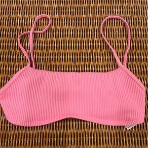 ⭐️3/$15⭐️Hollister Pink Ribbed Bikini Top
